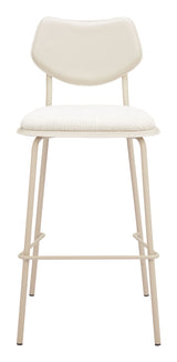 Zeal Light Gray & Beige Barstool (Set of 4) by Zuomod at Eve Furniture