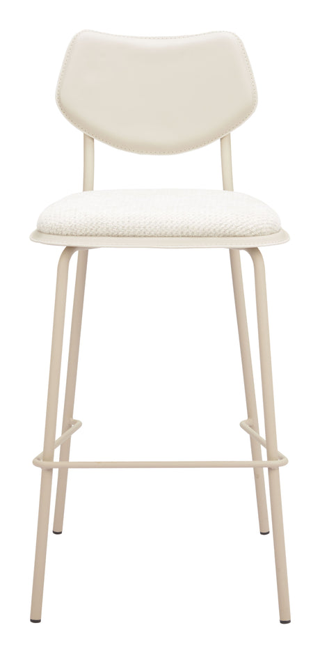 Zeal Light Gray & Beige Barstool (Set of 4) by Zuomod at Eve Furniture