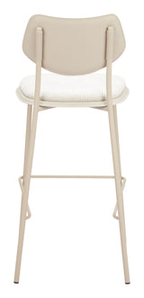 Zeal Light Gray & Beige Barstool (Set of 4) by Zuomod at Eve Furniture