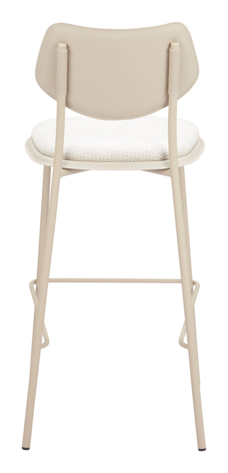 Zeal Light Gray & Beige Barstool (Set of 4) by Zuomod at Eve Furniture