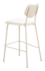 Zeal Light Gray & Beige Barstool (Set of 4) by Zuomod at Eve Furniture