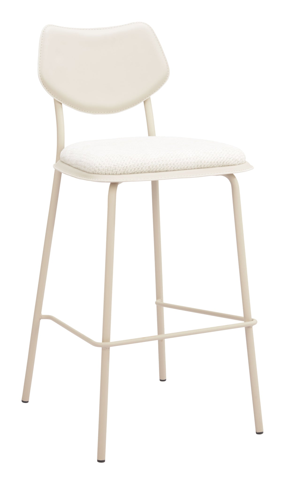 Zeal Light Gray & Beige Barstool (Set of 4) by Zuomod at Eve Furniture