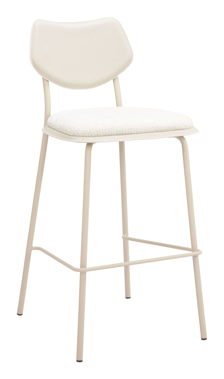 Zeal Light Gray & Beige Barstool (Set of 4) by Zuomod at Eve Furniture