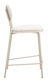 Zeal Light Gray & Beige Counter Stool (Set of 4) by Zuomod at Eve Furniture