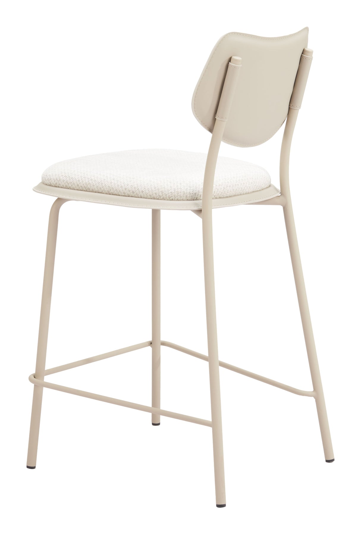Zeal Light Gray & Beige Counter Stool (Set of 4) by Zuomod at Eve Furniture
