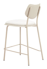 Zeal Light Gray & Beige Counter Stool (Set of 4) by Zuomod at Eve Furniture
