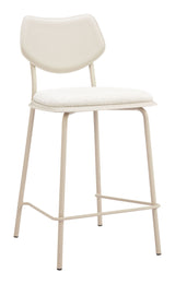 Zeal Light Gray & Beige Counter Stool (Set of 4) by Zuomod at Eve Furniture