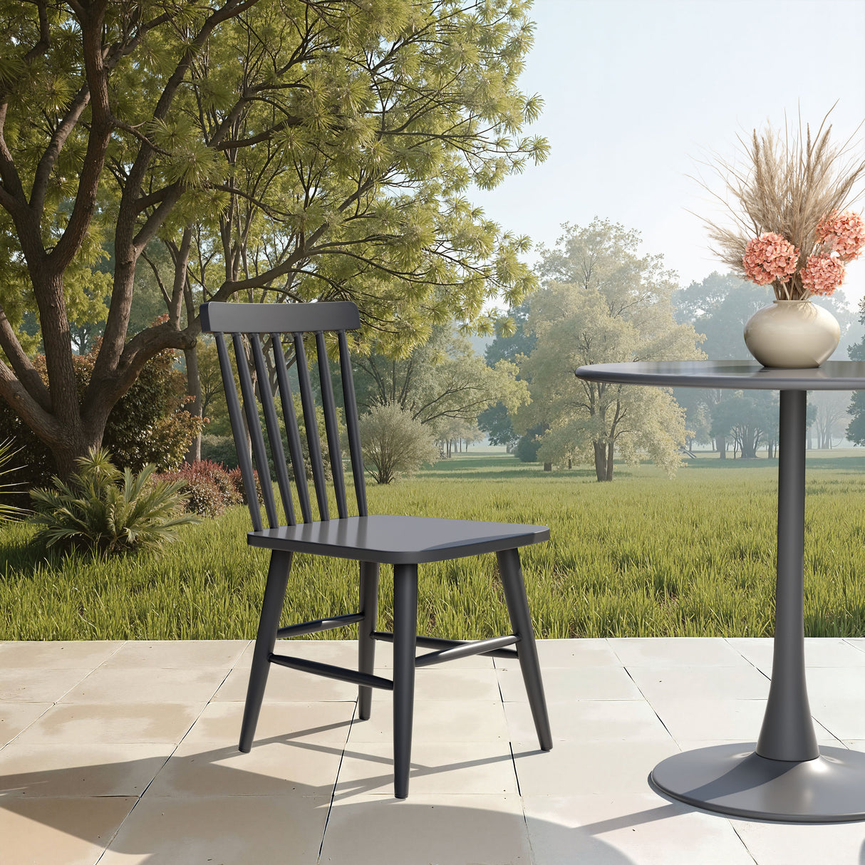 Zeilen Black Outdoor Dining Chair (Set of 2) by Zuomod at Eve Furniture