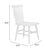 Zeilen White Outdoor Dining Chair (Set of 2) by Zuomod at Eve Furniture