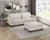 Zeke Ivory Sofa and Ottoman by Homelegance at Eve Furniture