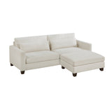 Zeke Ivory Sofa and Ottoman by Homelegance at Eve Furniture