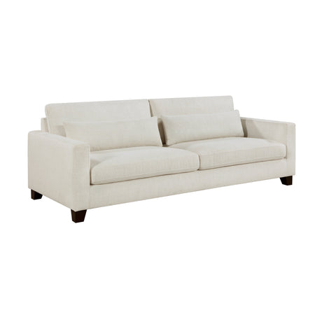 Zeke Ivory Sofa and Ottoman by Homelegance at Eve Furniture