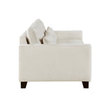 Zeke Ivory Sofa and Ottoman by Homelegance at Eve Furniture