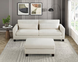 Zeke Ivory Sofa and Ottoman by Homelegance at Eve Furniture