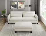 Zeke Ivory Ottoman by Homelegance at Eve Furniture