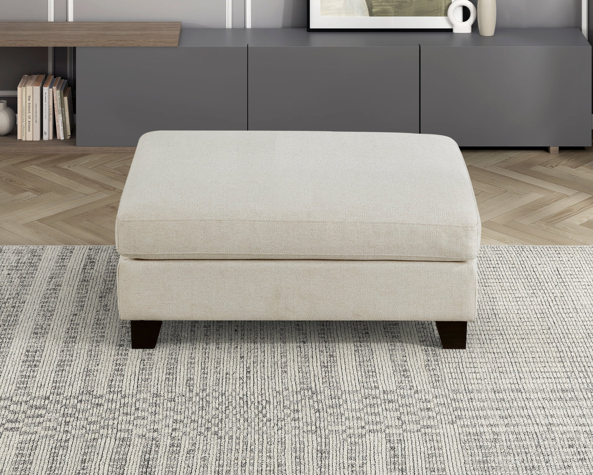 Zeke Ivory Ottoman by Homelegance at Eve Furniture