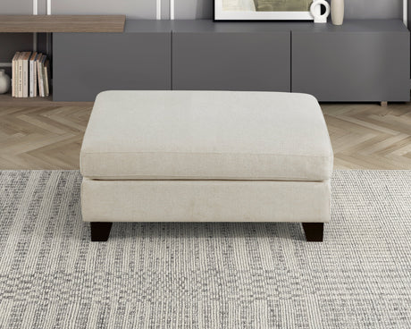 Zeke Ivory Ottoman by Homelegance at Eve Furniture