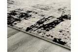 Zekeman Black/Cream/Gray Medium Rug by Ashley at Eve Furniture