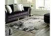 Zekeman Black/Cream/Gray Medium Rug by Ashley at Eve Furniture