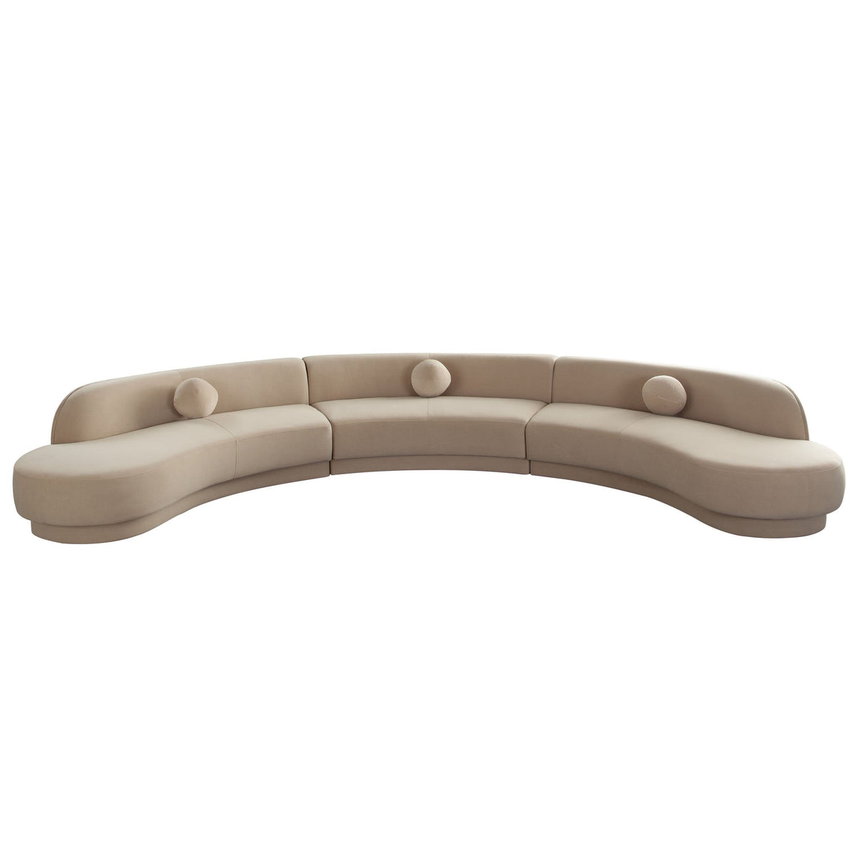 Zelda Light Camel Performance Velvet 3-Pc Sectional by Diamond Sofa at Eve Furniture