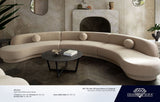 Zelda Light Camel Performance Velvet 3-Pc Sectional by Diamond Sofa at Eve Furniture