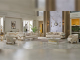 Zen 3-pieces (Sofa & Loveseat & Chair) Livingroom Set Cream by Furnia at Eve Furniture