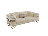Zen Cream Convertible Loveseat by Furnia at Eve Furniture