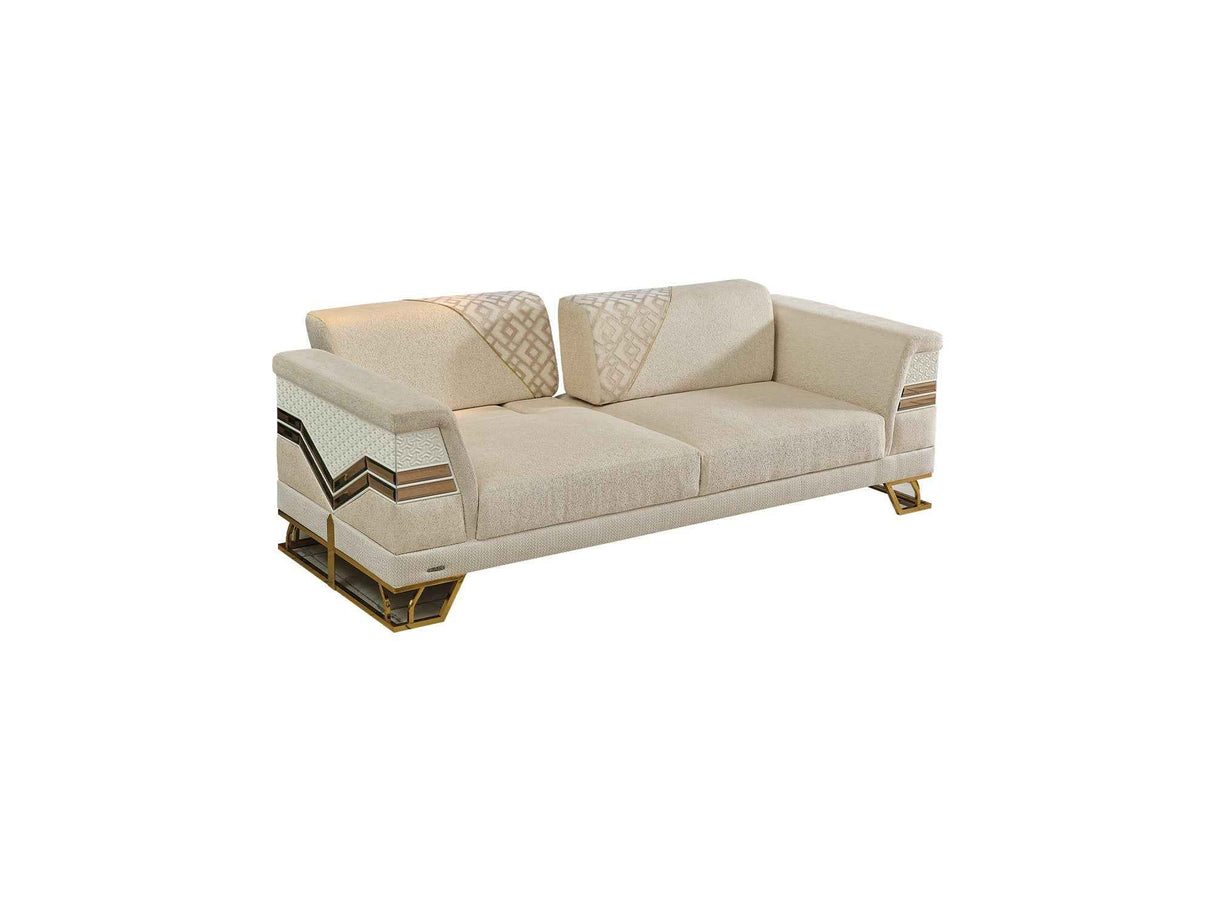 Zen Cream Convertible Sofa by Furnia at Eve Furniture