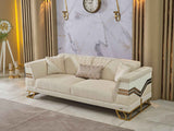Zen Cream Convertible Sofa by Furnia at Eve Furniture