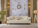 Zen Cream Convertible Sofa by Furnia at Eve Furniture