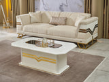 Zen Cream Convertible Sofa by Furnia at Eve Furniture