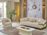 Zen Cream Convertible Sofa by Furnia at Eve Furniture