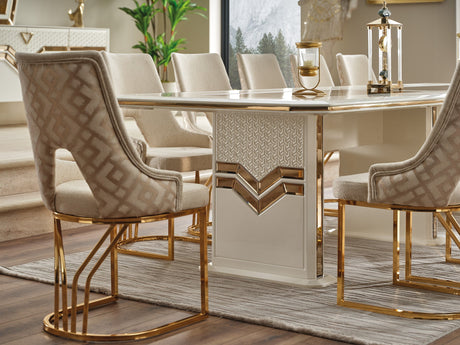 Zen Diningroom (Consol With Mirror & Dining Table & 6 Dining Chair) by Furnia at Eve Furniture