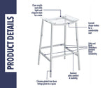Zena 3-Piece Bar Set with LED lighting by Steve Silver at Eve Furniture