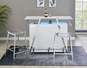 Zena 3-Piece Bar Set with LED lighting by Steve Silver at Eve Furniture