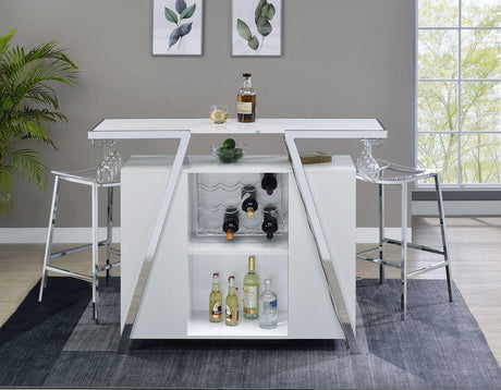 Zena 3-Piece Bar Set with LED lighting by Steve Silver at Eve Furniture