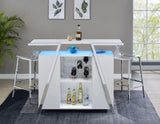 Zena 3-Piece Bar Set with LED lighting by Steve Silver at Eve Furniture