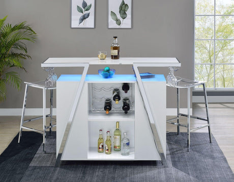 Zena 3-Piece Bar Set with LED lighting by Steve Silver at Eve Furniture