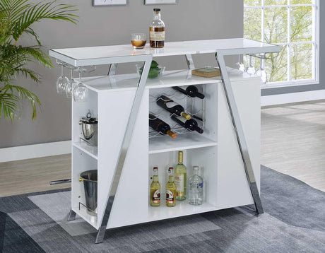 Zena Bar w/LED Lights by Steve Silver at Eve Furniture