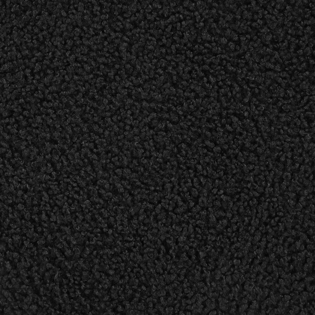 Zena Black Faux Sheepskin Upholstered Round Ottoman by Coaster at Eve Furniture