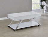 Zena Lift-Top Cocktail Table with Casters by Steve Silver at Eve Furniture