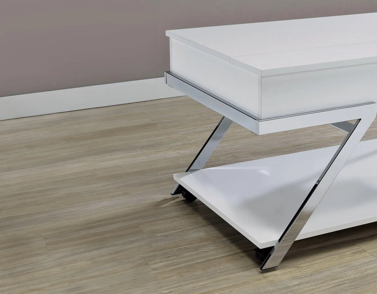 Zena Lift-Top Cocktail Table with Casters by Steve Silver at Eve Furniture