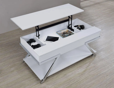 Zena Lift-Top Cocktail Table with Casters by Steve Silver at Eve Furniture