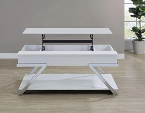 Zena Lift-Top Cocktail Table with Casters by Steve Silver at Eve Furniture