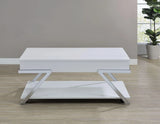 Zena Lift-Top Cocktail Table with Casters by Steve Silver at Eve Furniture
