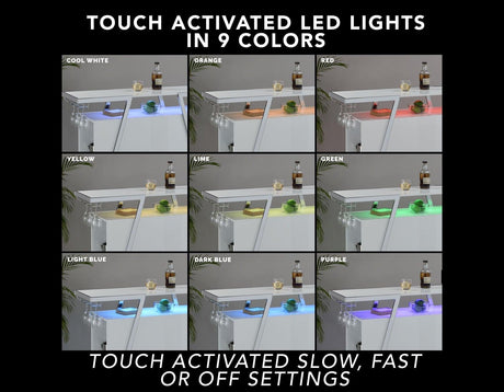 Zena Bar w/LED Lights by Steve Silver at Eve Furniture