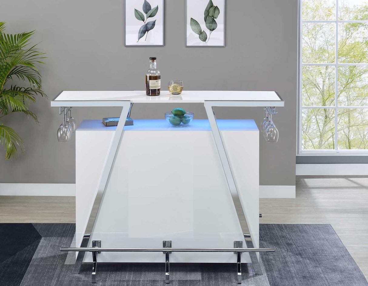 Zena Bar w/LED Lights by Steve Silver at Eve Furniture