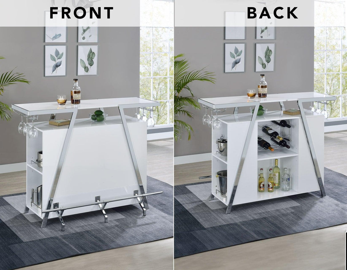 Zena Bar w/LED Lights by Steve Silver at Eve Furniture