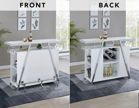 Zena Bar w/LED Lights by Steve Silver at Eve Furniture