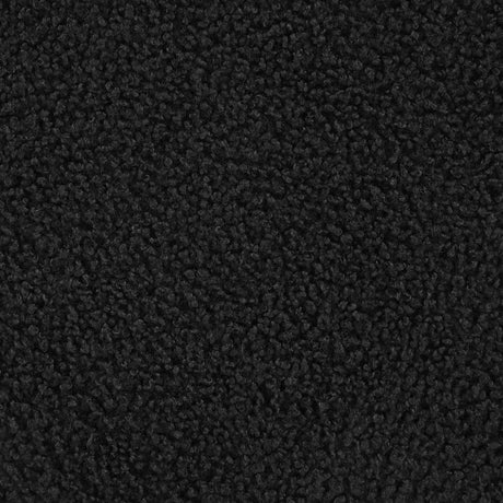 Zena Black Faux Sheepskin Upholstered Round Ottoman by Coaster at Eve Furniture